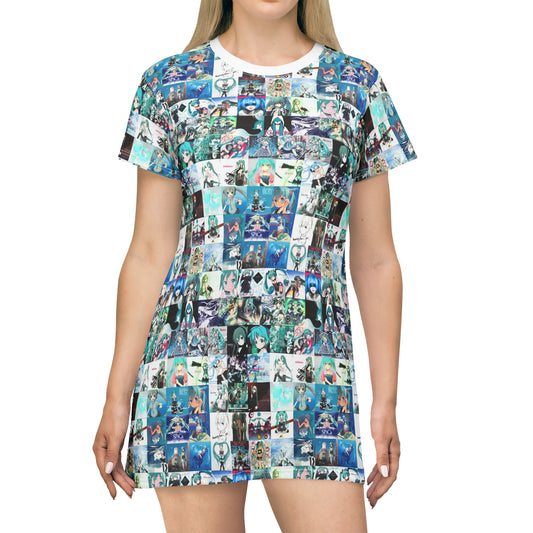 Hatsune Miku Album Cover Collage T-Shirt Dress