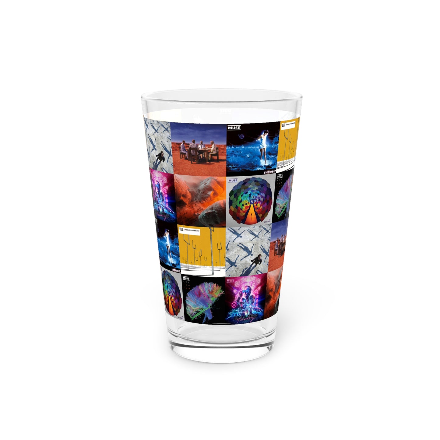 Muse Album Cover Collage Pint Glass