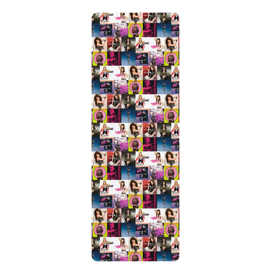 Miley Cyrus Album Cover Collage Rubber Yoga Mat