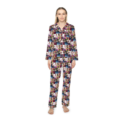 Miley Cyrus Album Cover Collage Women's Satin Pajama Set