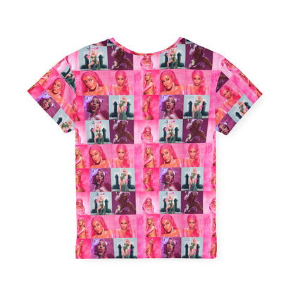 Doja Cat Hot Pink Mosaic Kids Sports Jersey