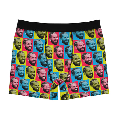 Drake Colored Checker Faces Men's Boxer Briefs Underwear