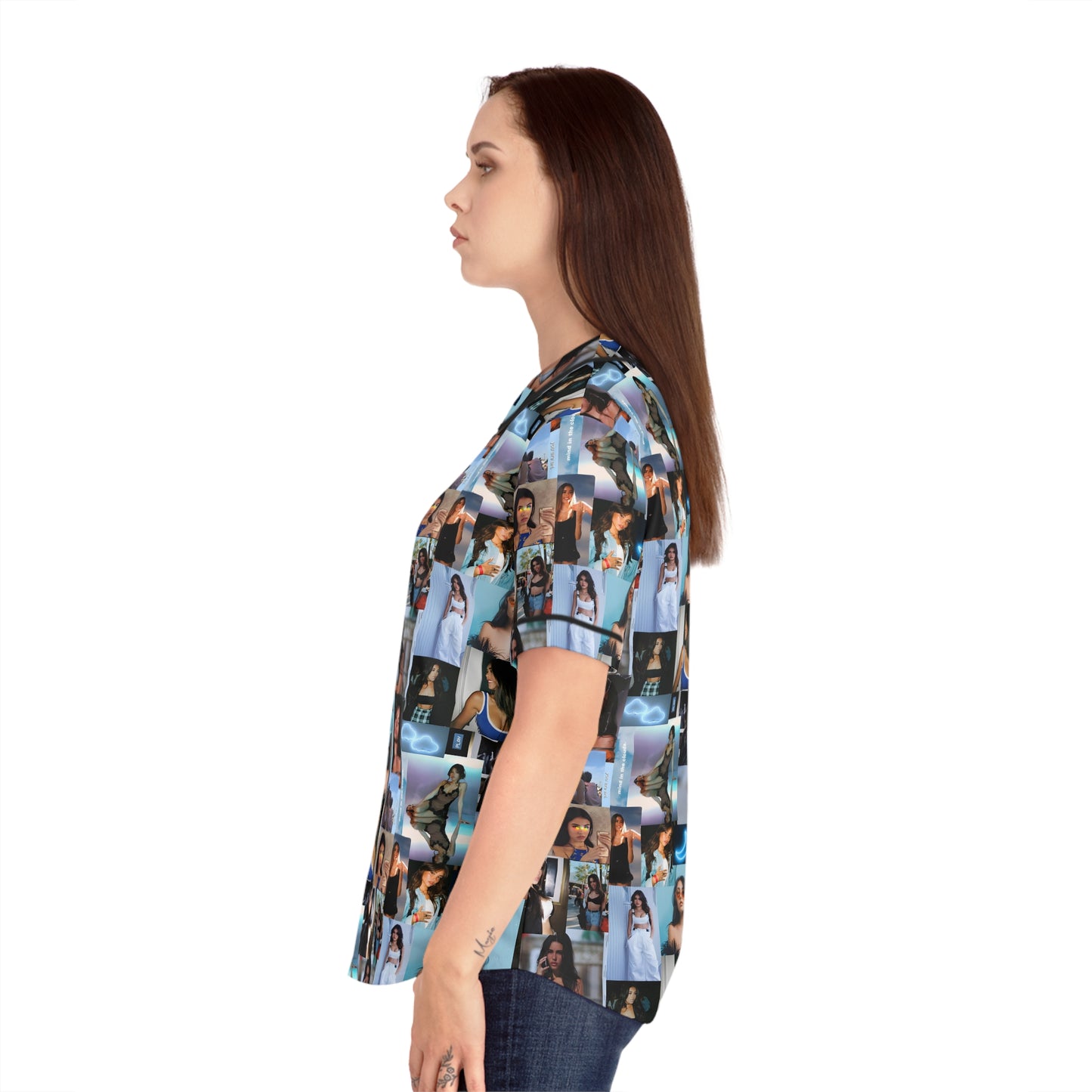 Madison Beer Mind In The Clouds Collage Women's Baseball Jersey