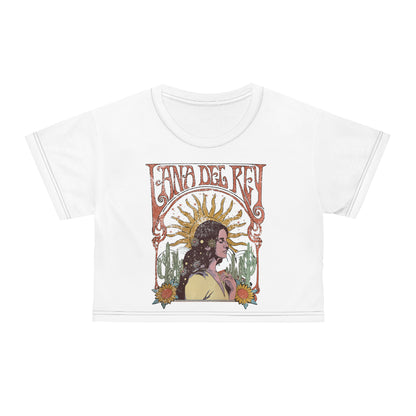 Lana Del Rey Vintage Artwork Crop Tee