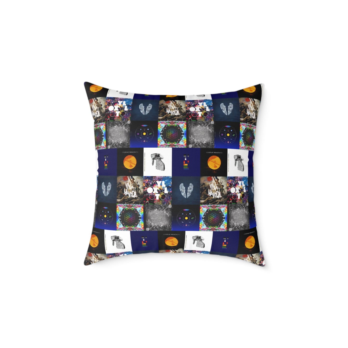 Colplay Album Cover Collage Spun Polyester Pillow