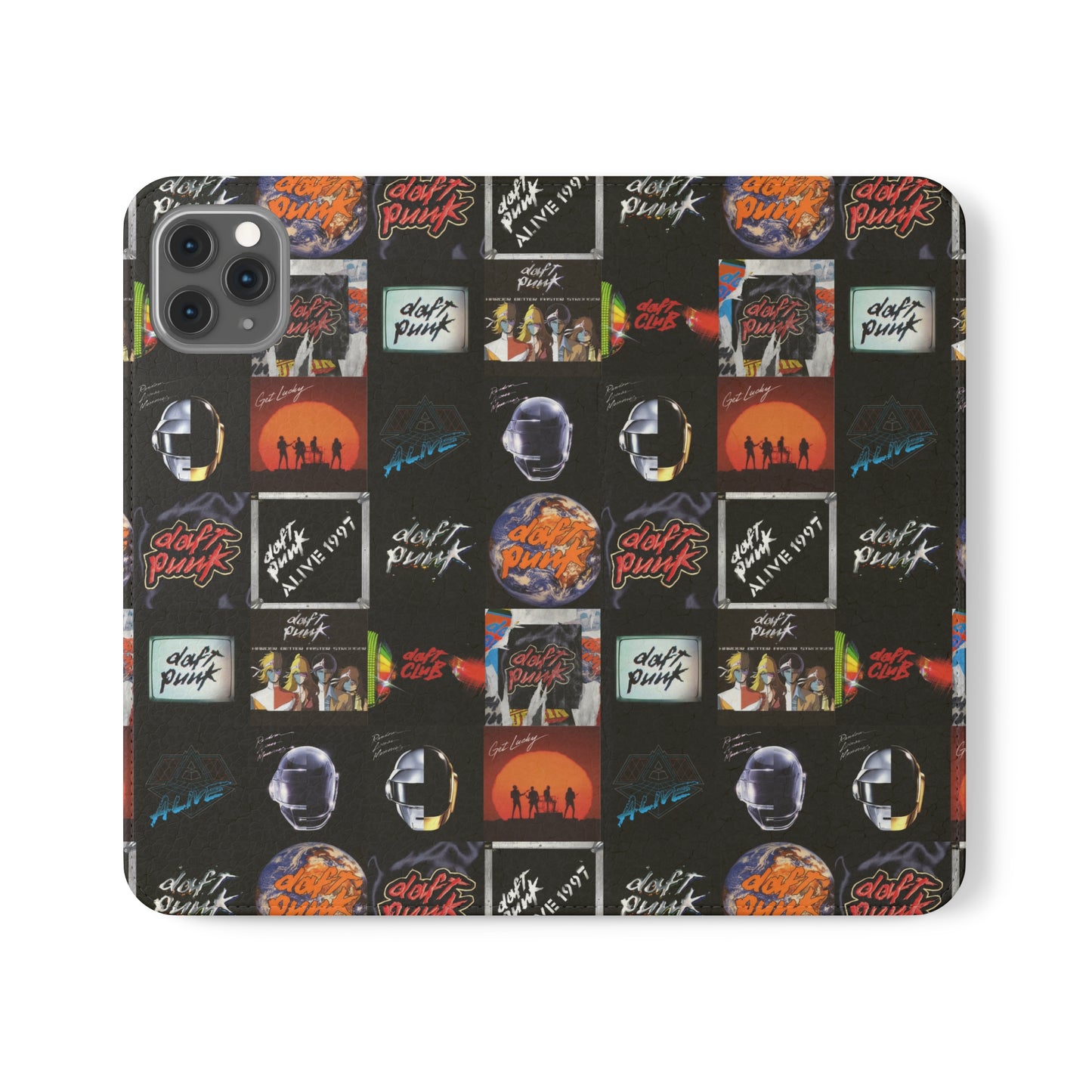 Daft Punk Album Cover Art Collage Phone Flip Case