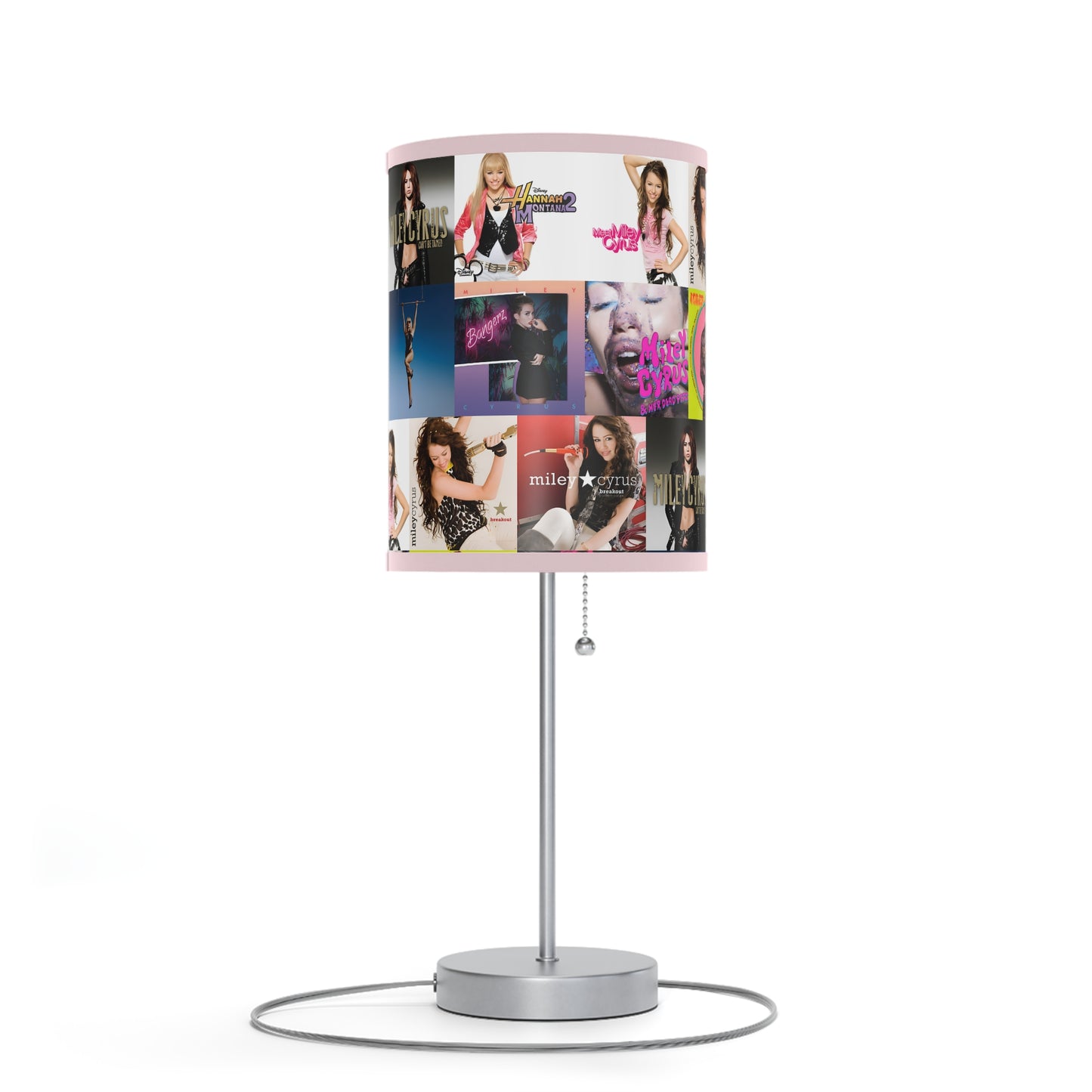 Miley Cyrus Album Cover Collage Lamp on a Stand