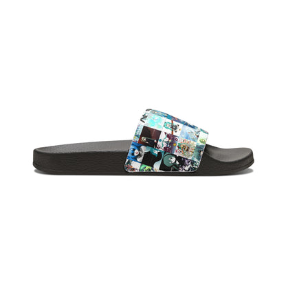 Hatsune Miku Album Cover Collage Youth Slide Sandals