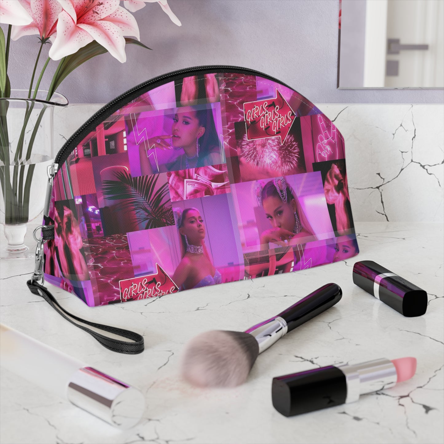 Ariana Grande 7 Rings Collage Makeup Bag