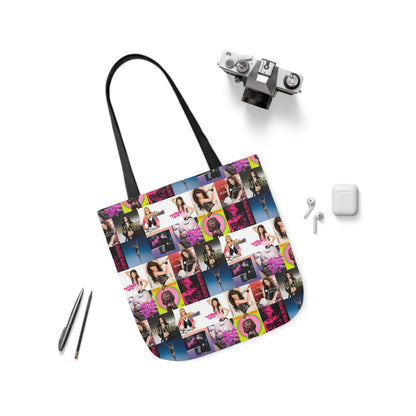 Miley Cyrus Album Cover Collage Polyester Canvas Tote Bag