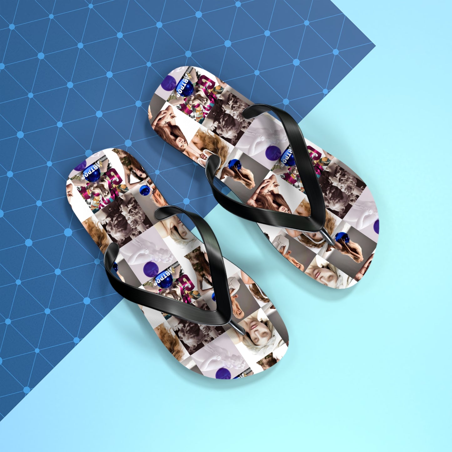 Lady Gaga ARTPOP Mosaic Flip Flops