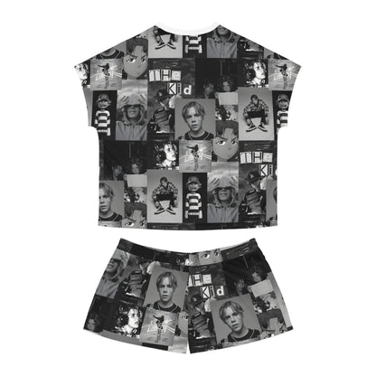 The Kid LAROI Black And White Collage Women's Short Pajama Set