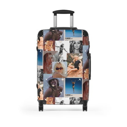 Miley Cyrus Flowers Photo Collage Suitcase