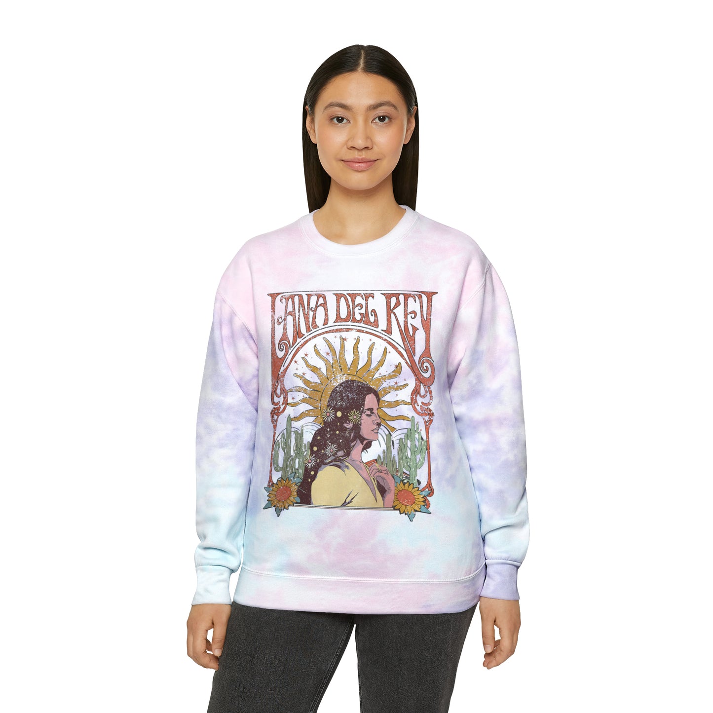 Lana Del Rey Vintage Artwork Unisex Tie-Dye Sweatshirt