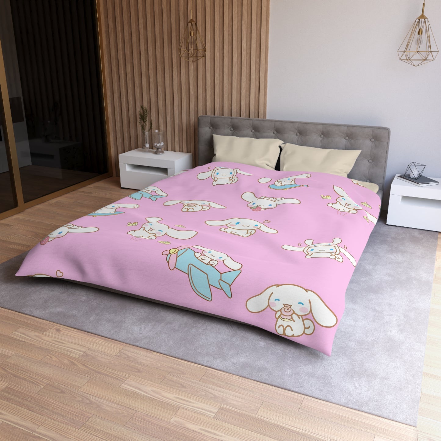 Cinnamoroll Playing Around Pattern Microfiber Duvet Cover