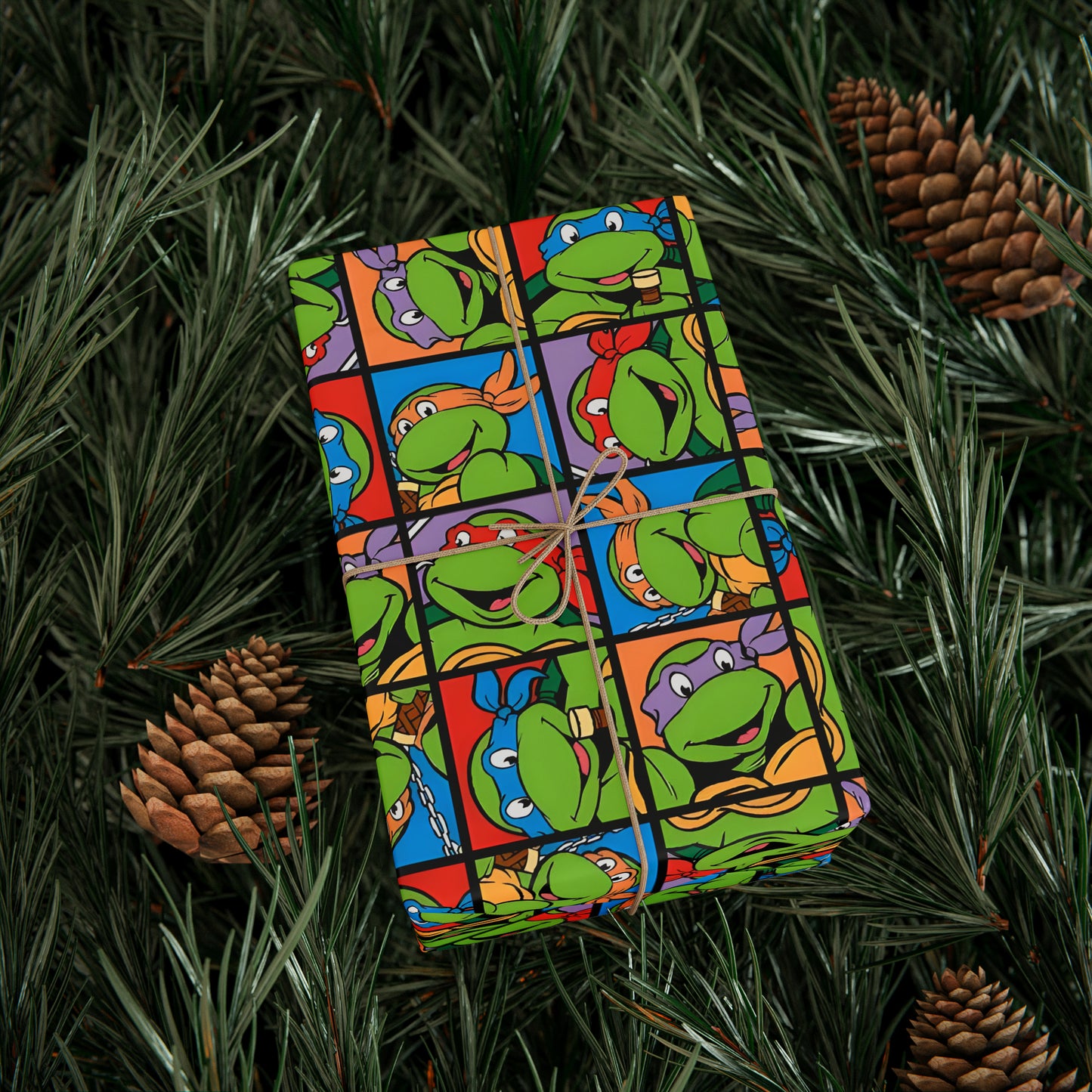 TMNT Turtle Toon Montage Gift Wrapping Paper