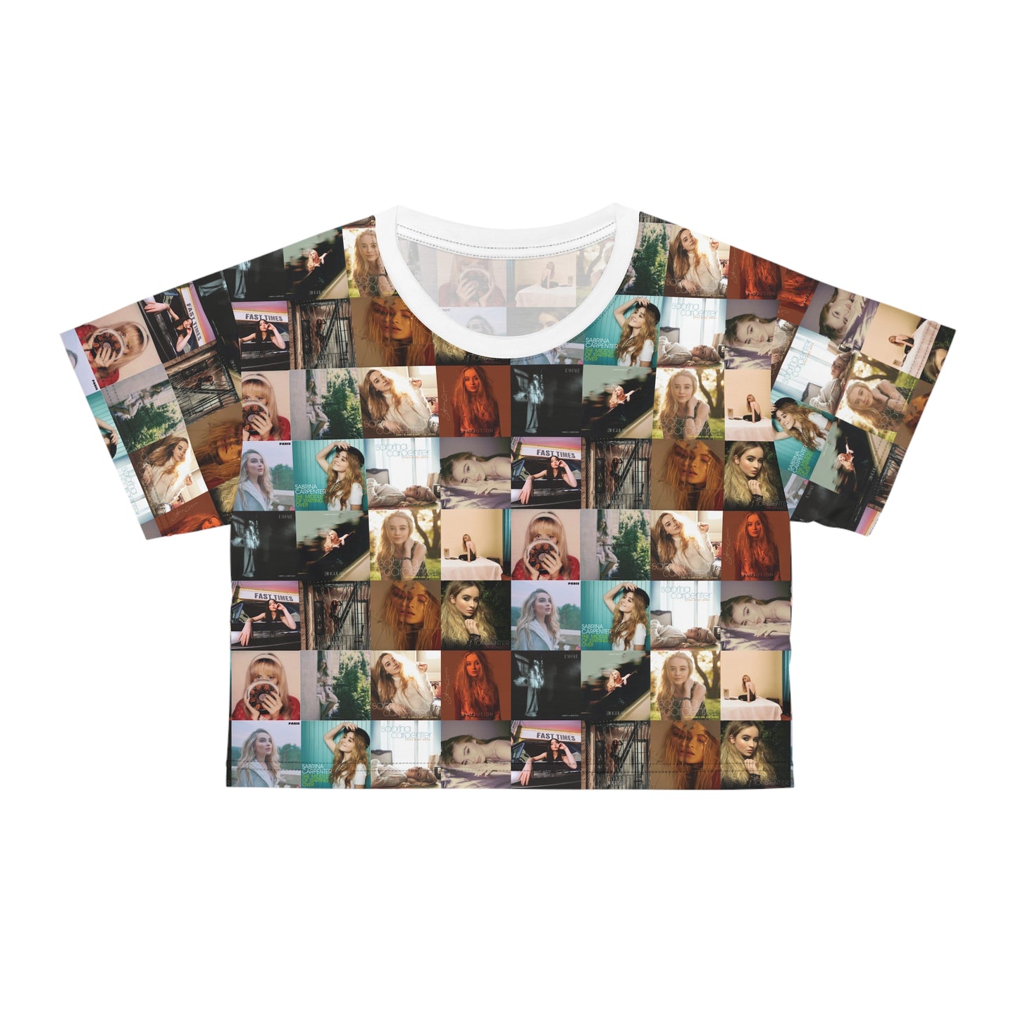 Sabrina Carpenter Album Cover Collage Crop Tee