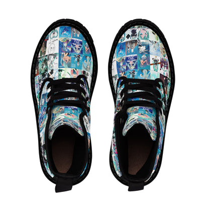 Hatsune Miku Album Cover Collage Women's Canvas Boots