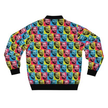 Drake Colored Checker Faces Men's Bomber Jacket