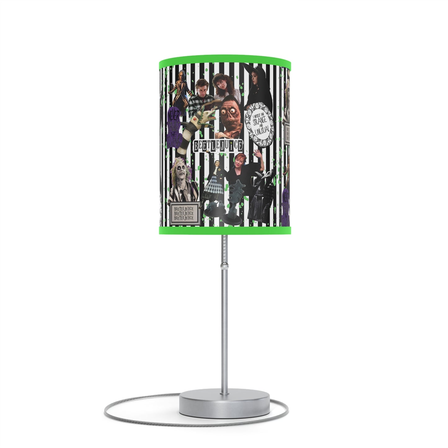 Beetlejuice Strange And Unusual Collage Lamp on a Stand