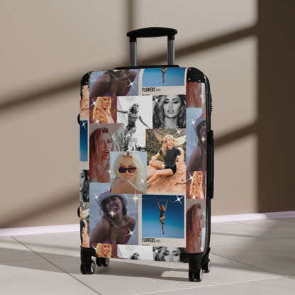 Miley Cyrus Flowers Photo Collage Suitcase