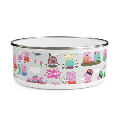 Peppa Pig Oink Oink Collage Enamel Bowl