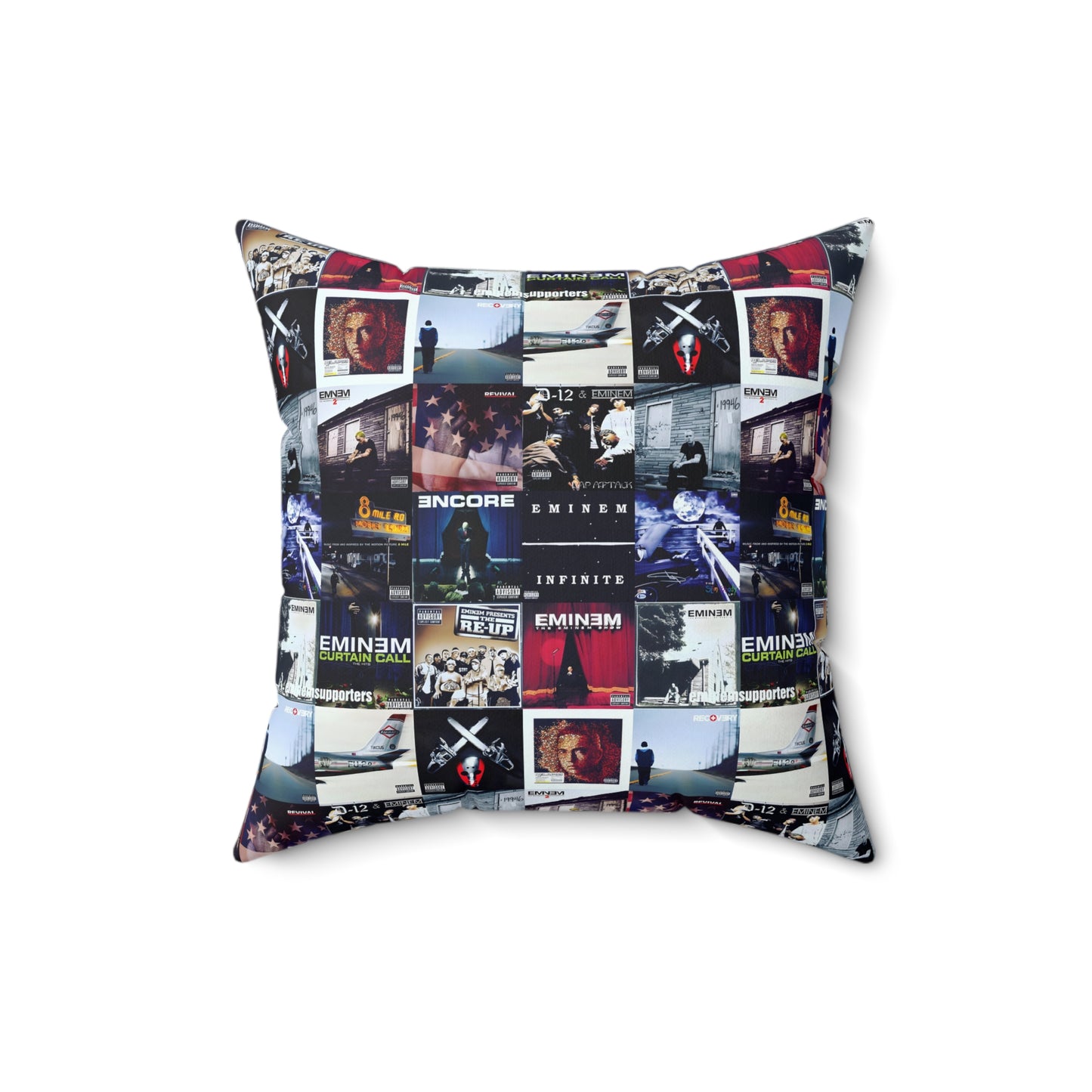 Eminem Album Art Cover Collage Spun Polyester Square Pillow