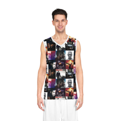 Usher Album Cover Art Mosaic Basketball Jersey