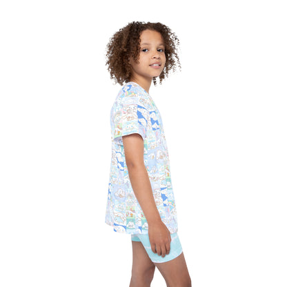 Cinnamoroll Cartoon Collage Kids Sports Jersey