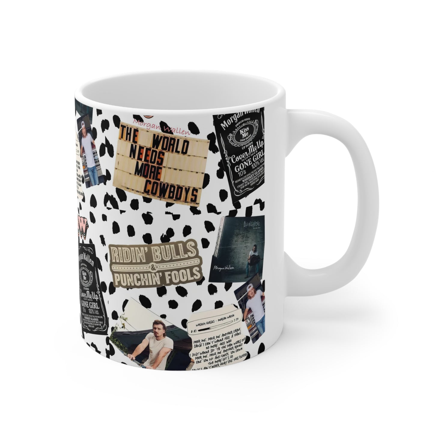 Morgan Wallen Yeehaw Collage White Ceramic Mug