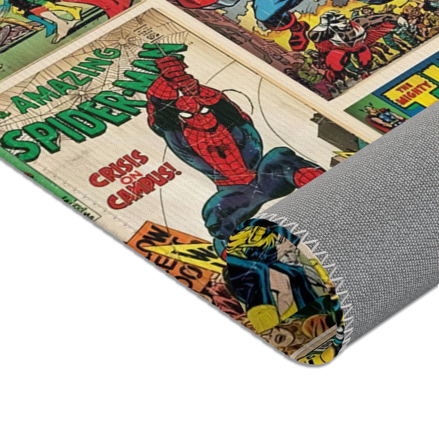 Marvel Comic Book Cover Collage Area Rug