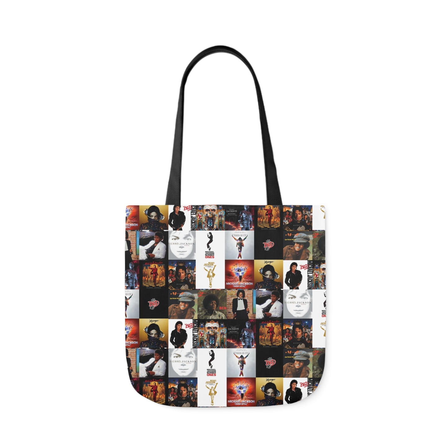 Michael Jackson Album Cover Collage Polyester Canvas Tote Bag