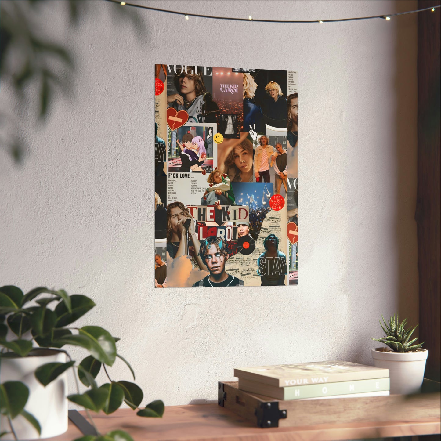 The Kid LAROI No Music No Life Collage Matte Vertical Poster