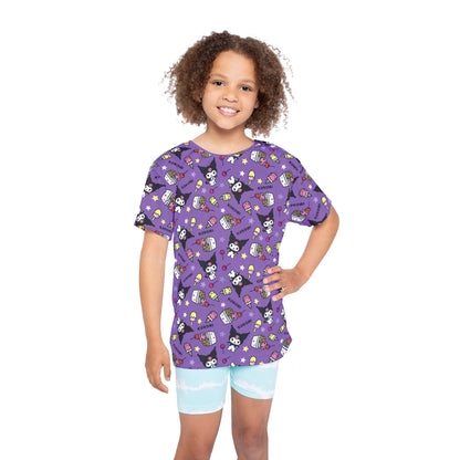 Kuromi Ice Cream Sundae Pattern Kids Sports Jersey