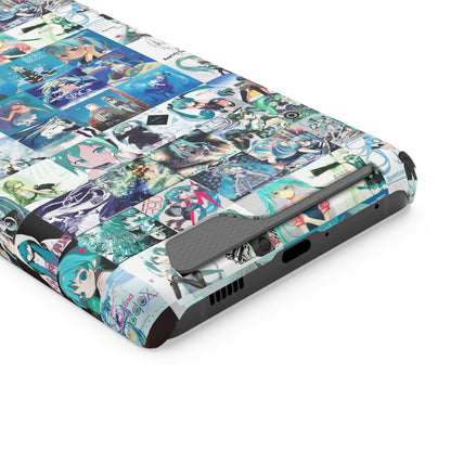 Hatsune Miku Album Cover Collage Phone Case With Card Holder