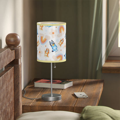 Bluey Rainbows & Flowers Pattern Lamp on a Stand