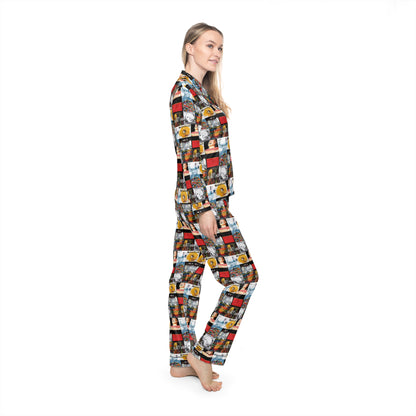 Radiohead Album Cover Collage Women's Satin Pajama Set