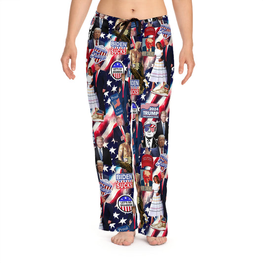 Donald Trump 2024 MAGA Montage Women's Pajama Pants