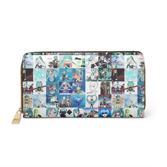 Hatsune Miku Album Cover Collage Zipper Wallet