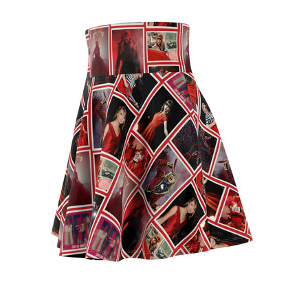 Taylor Swift Red Era Collage Women's Skater Skirt