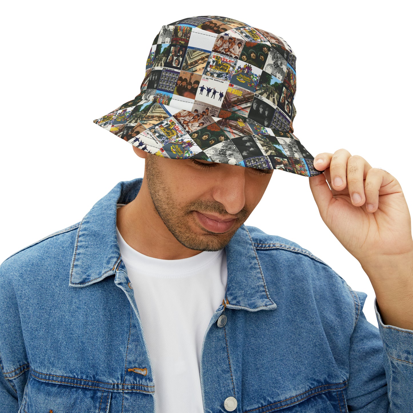 The Beatles Album Cover Collage Bucket Hat