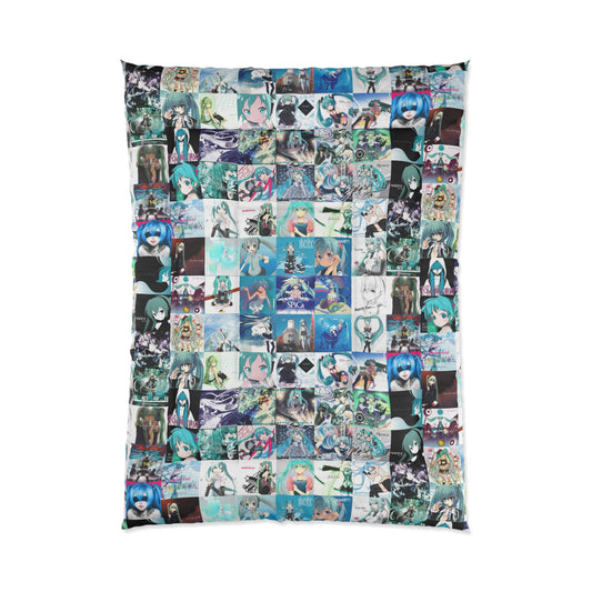 Hatsune Miku Album Cover Collage Comforter