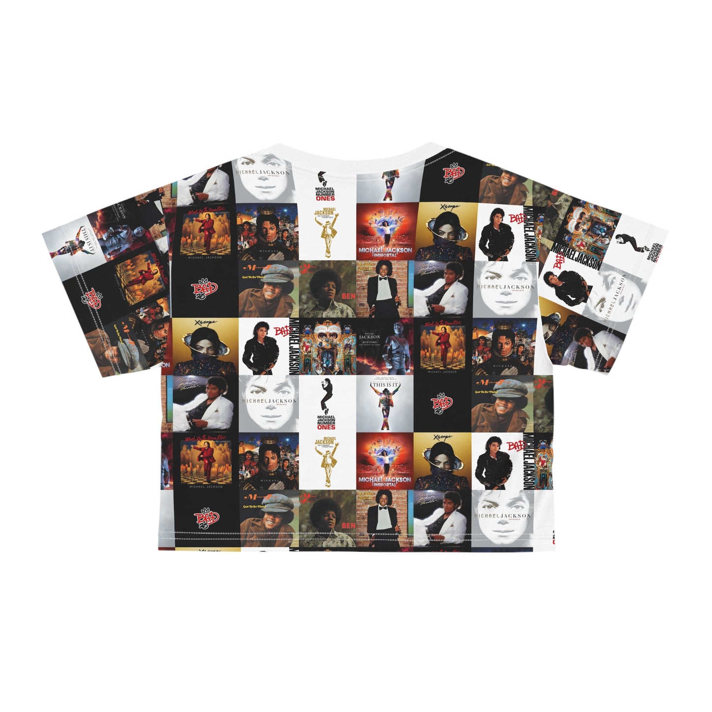 Michael Jackson Album Cover Collage Crop Tee