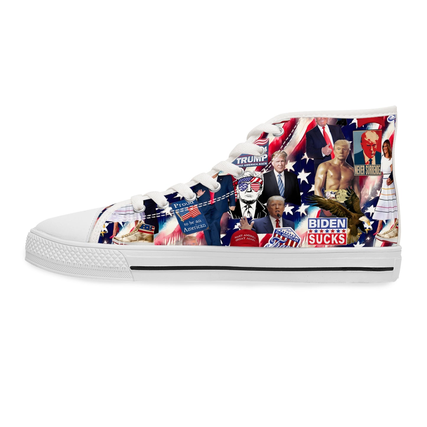 Donald Trump 2024 MAGA Montage Women's High Top Sneakers