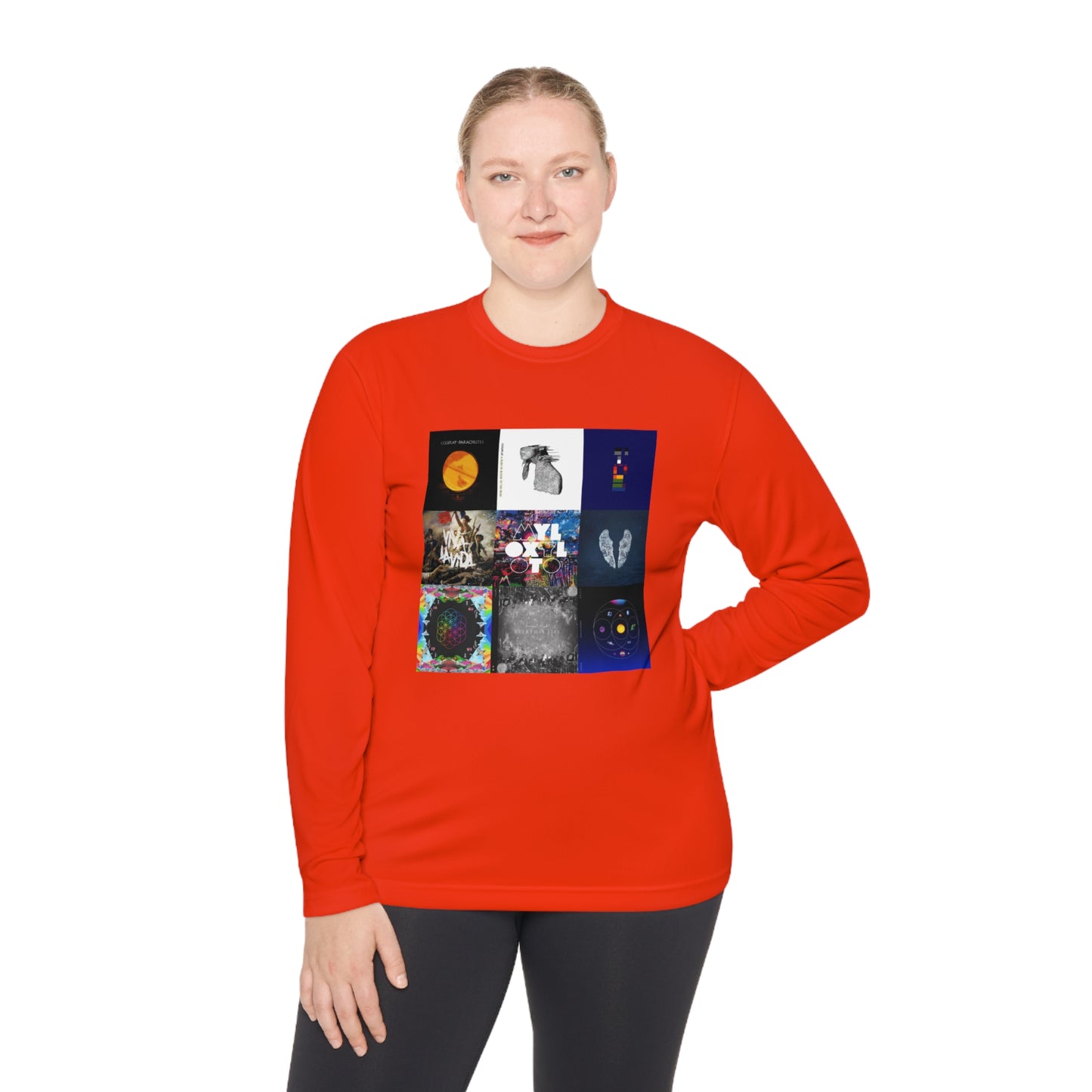 Colplay Album Cover Collage Unisex Lightweight Long Sleeve Tee