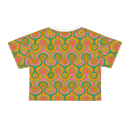 Olivia Rodrigo Groovy Look Up Pose Logo Crop Tee