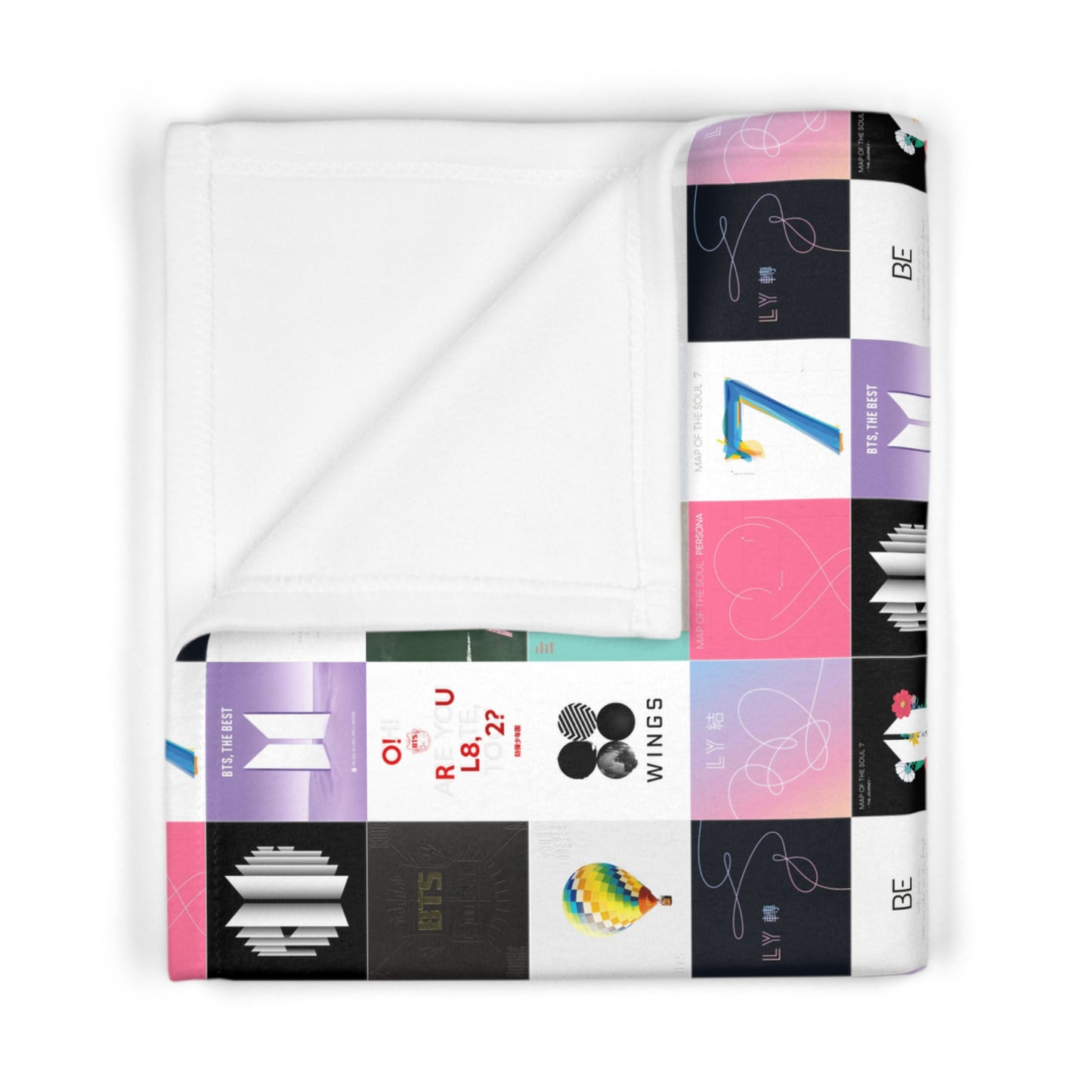 BTS Album Cover Art Collage Soft Fleece Baby Blanket