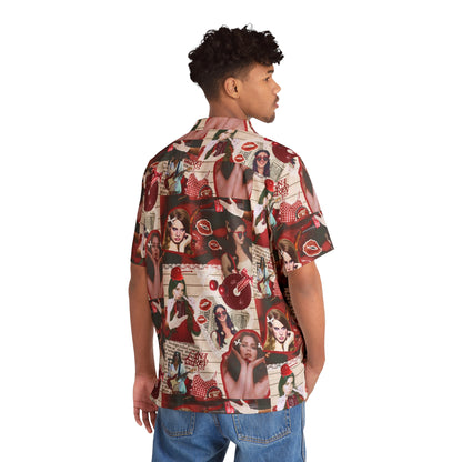 Lana Del Rey Cherry Coke Collage Men's Hawaiian Shirt