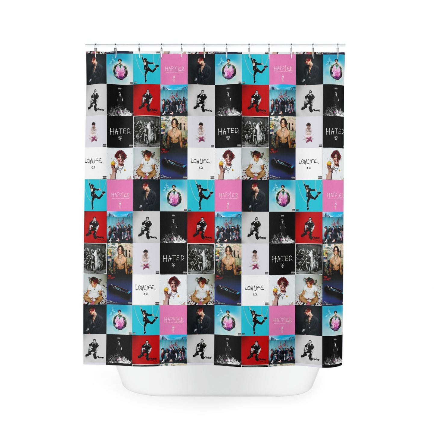 YUNGBLUD Album Cover Art Collage Polyester Shower Curtain