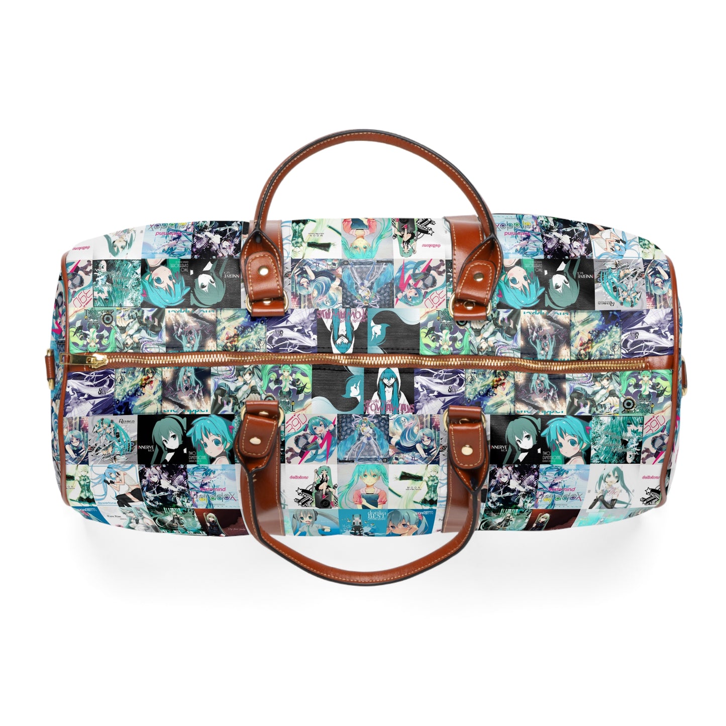 Hatsune Miku Album Cover Collage Waterproof Travel Bag